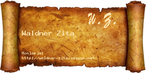 Waldner Zita névjegykártya